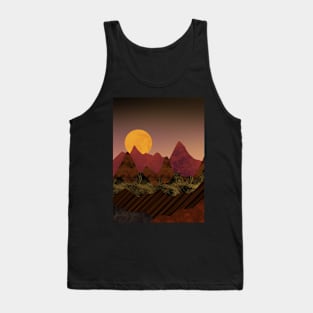 MOUNTAINS Nature Sunset Landscape Tank Top